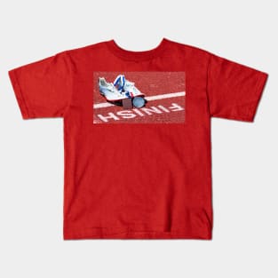 Racing spikes with medals at the finish line Kids T-Shirt